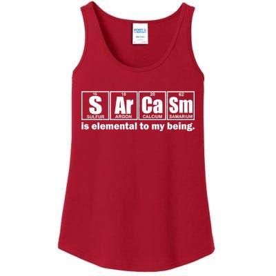 Sarcasm Is Elemental To My Being Ladies Essential Tank