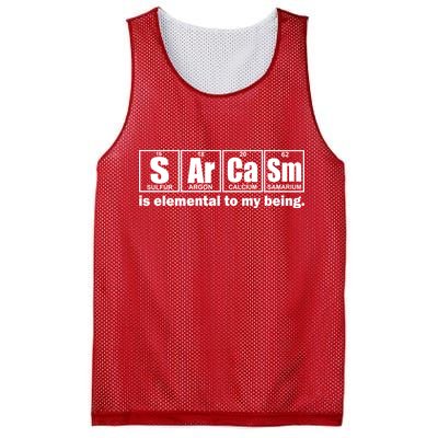 Sarcasm Is Elemental To My Being Mesh Reversible Basketball Jersey Tank