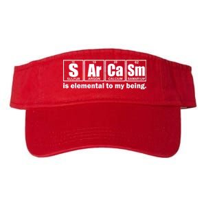 Sarcasm Is Elemental To My Being Valucap Bio-Washed Visor