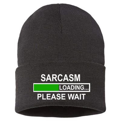 Sarcasm Loading Please Wait Sustainable Knit Beanie