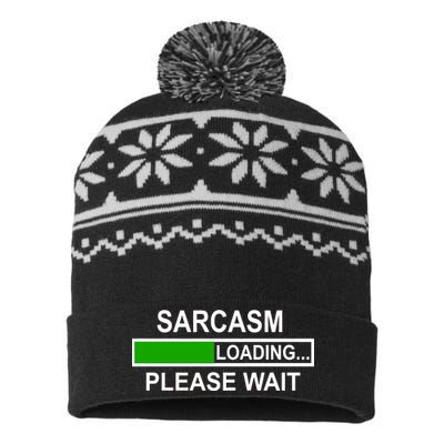 Sarcasm Loading Please Wait USA-Made Snowflake Beanie