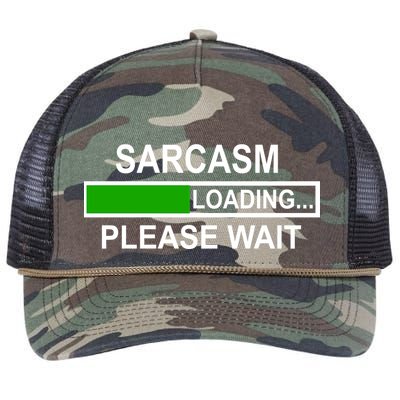 Sarcasm Loading Please Wait Retro Rope Trucker Hat Cap