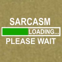 Sarcasm Loading Please Wait Garment-Dyed Women's Muscle Tee