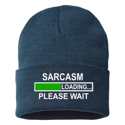 Sarcasm Loading Please Wait Sustainable Knit Beanie