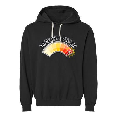 Sarcasm Meter High Garment-Dyed Fleece Hoodie