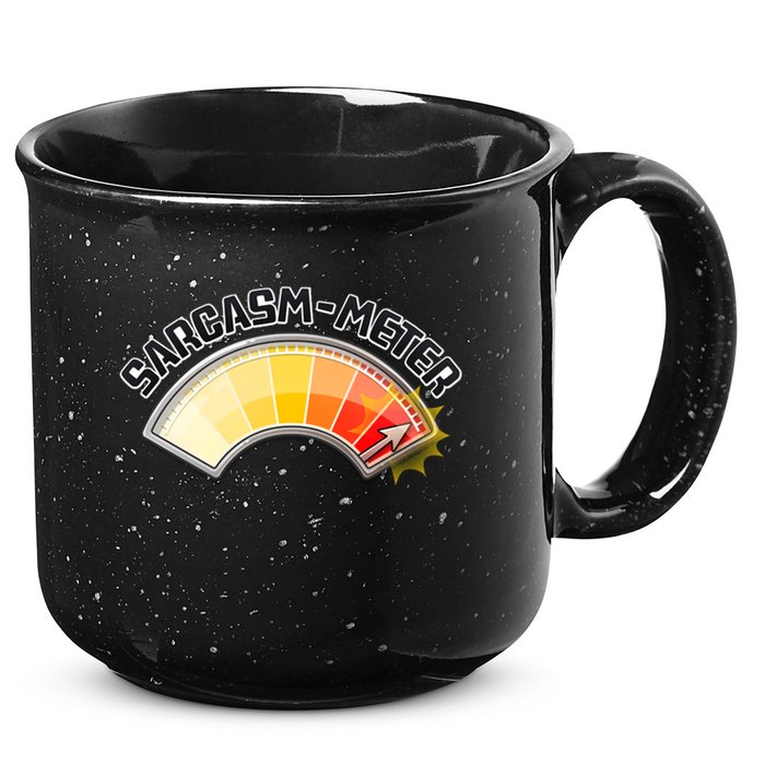 Sarcasm Meter High 15oz Campfire Ceramic Mug