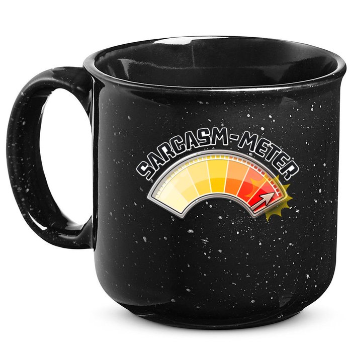 Sarcasm Meter High 15oz Campfire Ceramic Mug