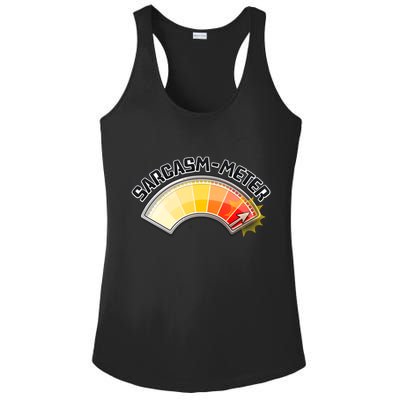 Sarcasm Meter High Ladies PosiCharge Competitor Racerback Tank