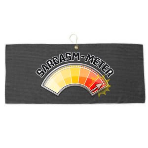 Sarcasm Meter High Large Microfiber Waffle Golf Towel