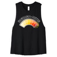 Sarcasm Meter High Women's Racerback Cropped Tank