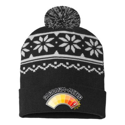 Sarcasm Meter High USA-Made Snowflake Beanie