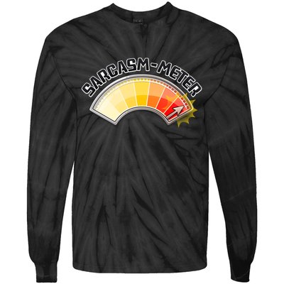 Sarcasm Meter High Tie-Dye Long Sleeve Shirt
