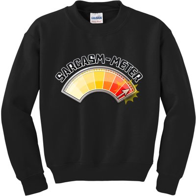 Sarcasm Meter High Kids Sweatshirt