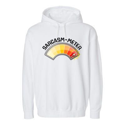 Sarcasm Meter High Garment-Dyed Fleece Hoodie