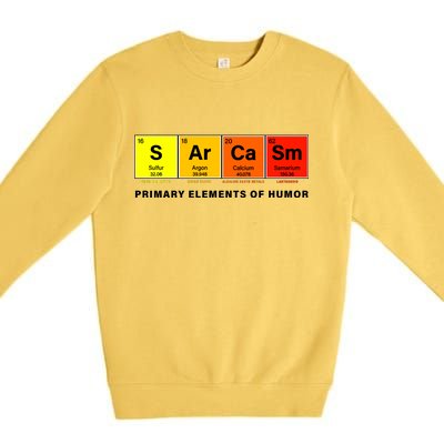 Sarcasm Primary Elements of Humor Premium Crewneck Sweatshirt