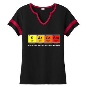 Sarcasm Primary Elements of Humor Ladies Halftime Notch Neck Tee