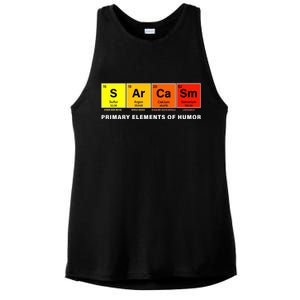 Sarcasm Primary Elements of Humor Ladies PosiCharge Tri-Blend Wicking Tank