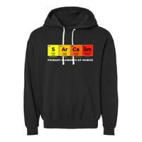 Sarcasm Primary Elements of Humor Garment-Dyed Fleece Hoodie