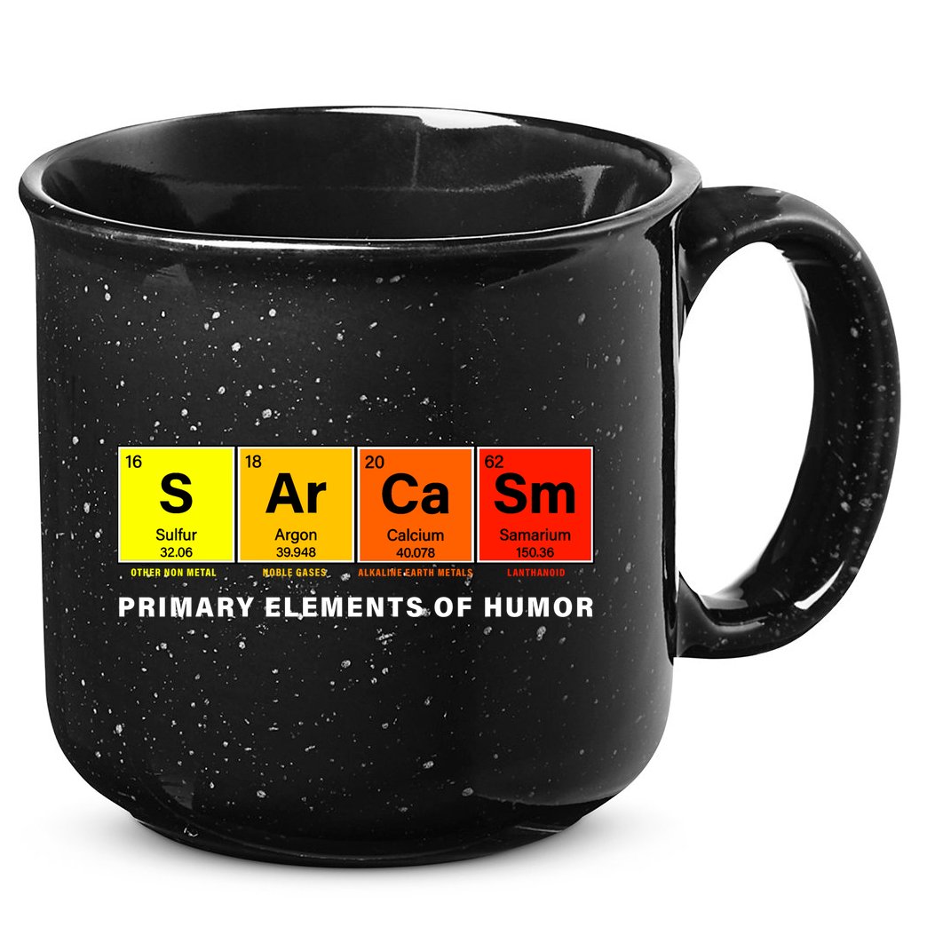 Sarcasm Primary Elements of Humor 15oz Campfire Ceramic Mug