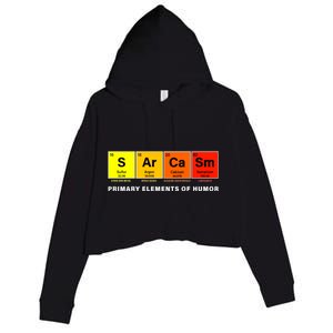 Sarcasm Primary Elements of Humor Crop Fleece Hoodie