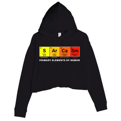 Sarcasm Primary Elements of Humor Crop Fleece Hoodie