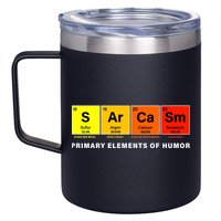 Sarcasm Primary Elements of Humor 12oz Stainless Steel Coffee Mug