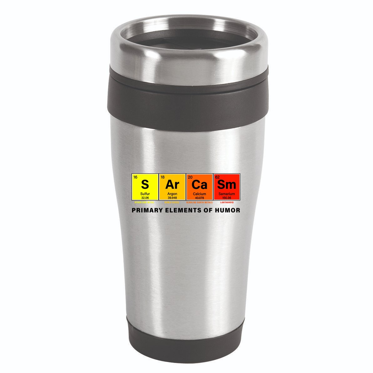 Sarcasm Primary Elements of Humor 16oz Travel Tumbler