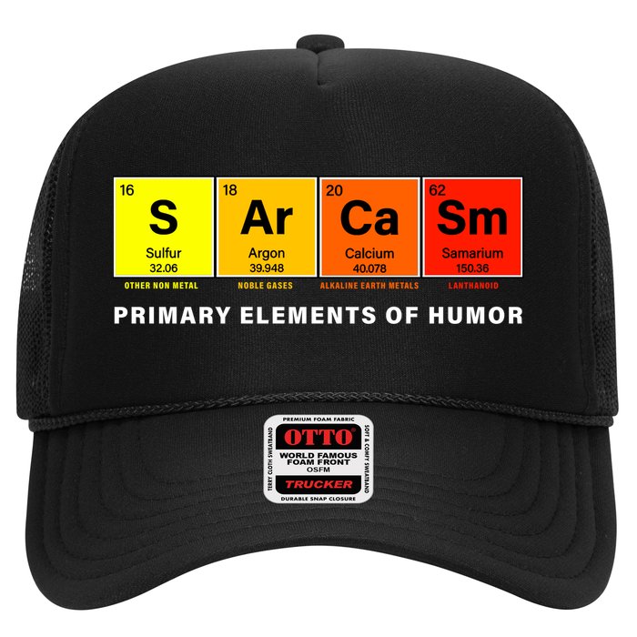Sarcasm Primary Elements of Humor Trucker Hat