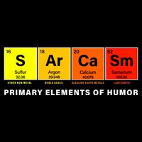 Sarcasm Primary Elements of Humor Cropped Pullover Crew