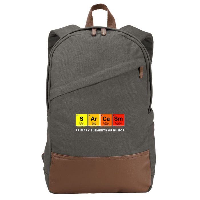 Sarcasm Primary Elements of Humor Cotton Canvas Backpack