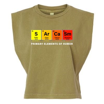 Sarcasm Primary Elements of Humor Garment-Dyed Women's Muscle Tee