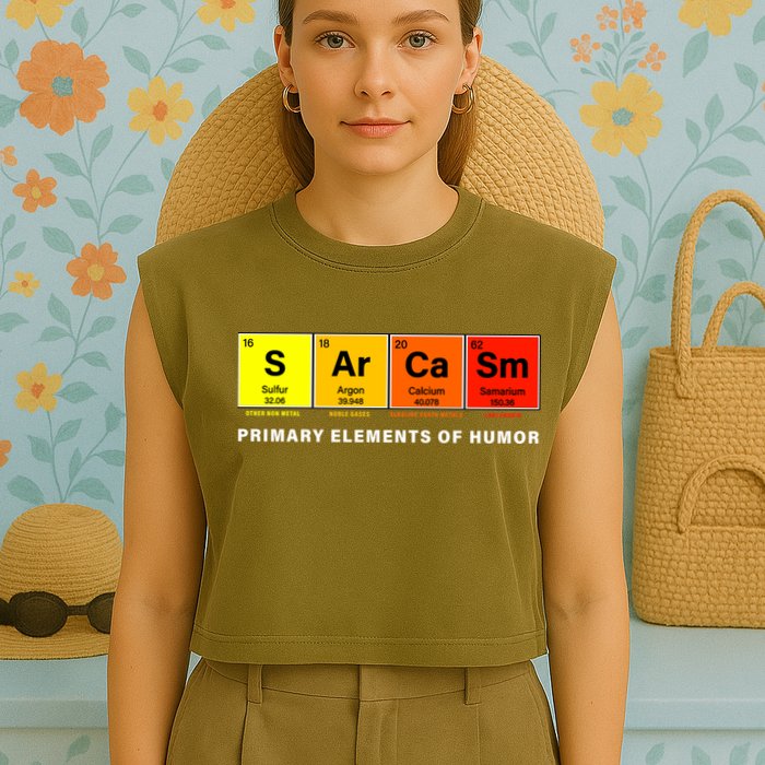 Sarcasm Primary Elements of Humor Garment-Dyed Women's Muscle Tee