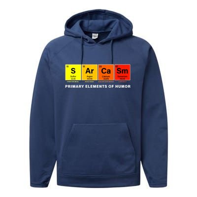 Sarcasm Primary Elements of Humor Performance Fleece Hoodie