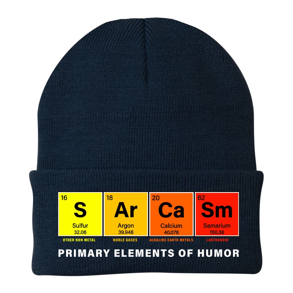 Sarcasm Primary Elements of Humor Beanie