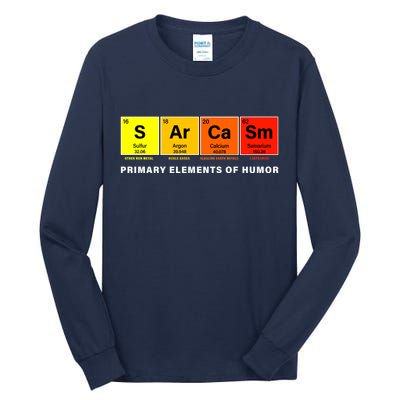 Sarcasm Primary Elements of Humor Tall Long Sleeve T-Shirt
