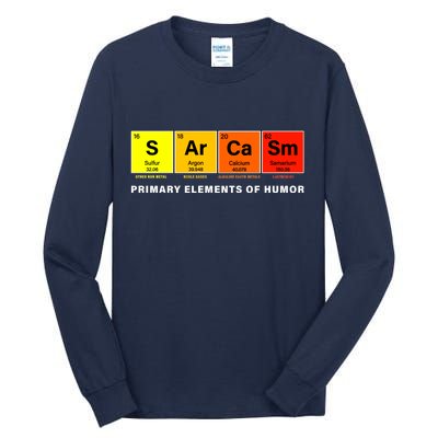 Sarcasm Primary Elements of Humor Tall Long Sleeve T-Shirt