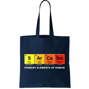 Sarcasm Primary Elements of Humor Tote Bag