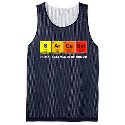 Sarcasm Primary Elements of Humor Mesh Reversible Basketball Jersey Tank