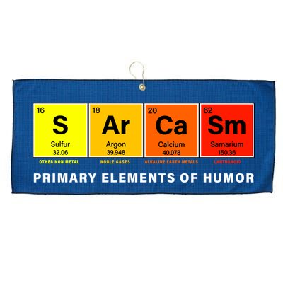 Sarcasm Primary Elements of Humor Large Microfiber Waffle Golf Towel