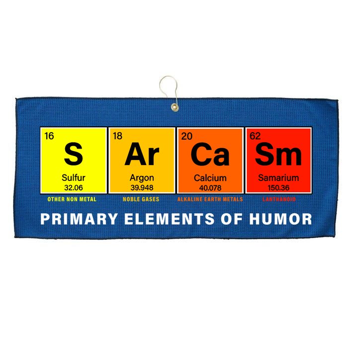 Sarcasm Primary Elements of Humor Large Microfiber Waffle Golf Towel