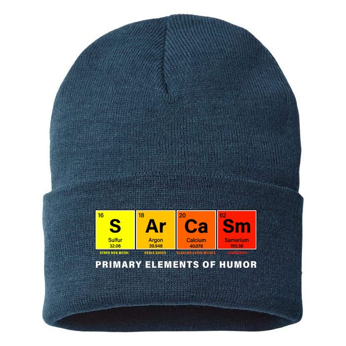 Sarcasm Primary Elements of Humor Sustainable Knit Beanie