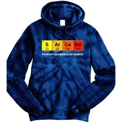 Sarcasm Primary Elements of Humor Tie Dye Hoodie