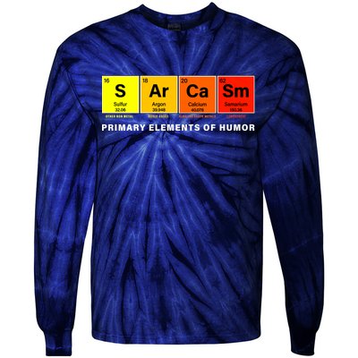 Sarcasm Primary Elements of Humor Tie-Dye Long Sleeve Shirt