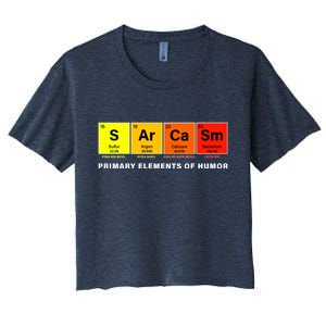 Sarcasm Primary Elements of Humor Women's Crop Top Tee