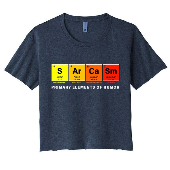 Sarcasm Primary Elements of Humor Women's Crop Top Tee