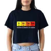 Sarcasm Primary Elements of Humor Crop Top