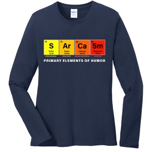 Sarcasm Primary Elements of Humor Ladies Long Sleeve Shirt