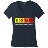 Sarcasm Primary Elements of Humor Women's V-Neck T-Shirt