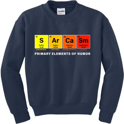 Sarcasm Primary Elements of Humor Kids Sweatshirt