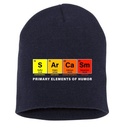 Sarcasm Primary Elements of Humor Short Acrylic Beanie